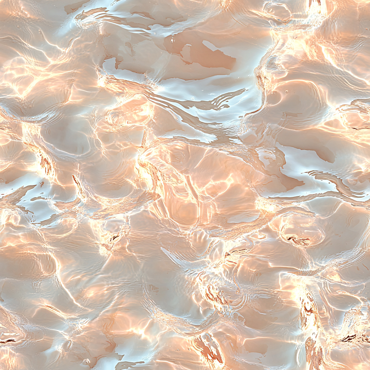 Shallow Water Surface with Warm Golden Light Reflections seamless PBR texture preview
