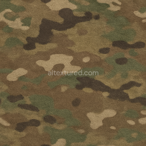 Seamless 3d texture pbr 8k multicam fabric with blending colors and irregular spots