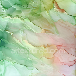 seamless Seamless 3D Alcohol Ink PBR Texture with Pastel Green and Pink Fluid Movement texture 8k free download PBR