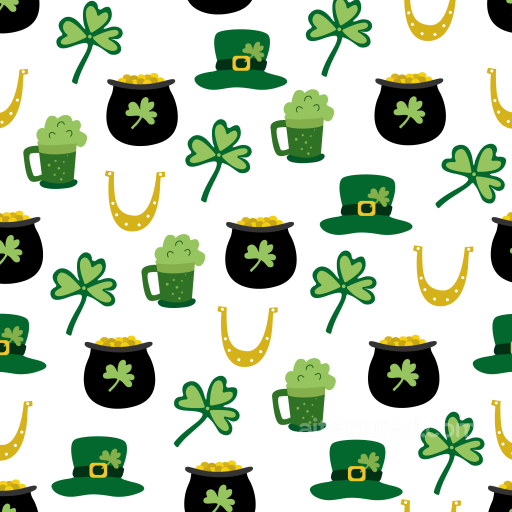 with St Patrick Symbols and Festive Icons seamless St patrick digital paper bundle PBR texture