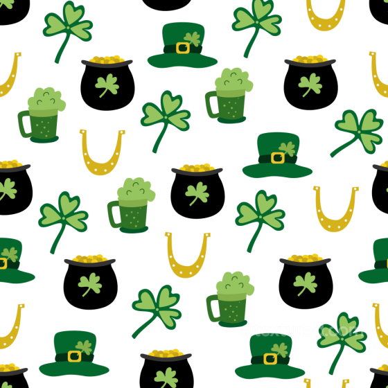 with St Patrick Symbols and Festive Icons St patrick digital paper bundle texture preview