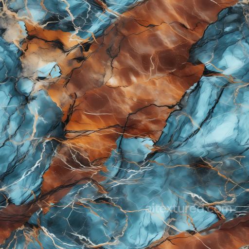 Marble Texture with Brown and Blue Bold Veins seamless Marble PBR texture