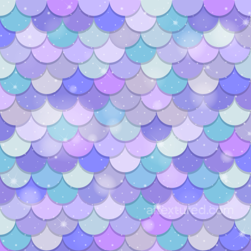 Mermaid Scale Texture with Pastel Purple and Blue Pattern seamless Mermaid Scale  PBR texture