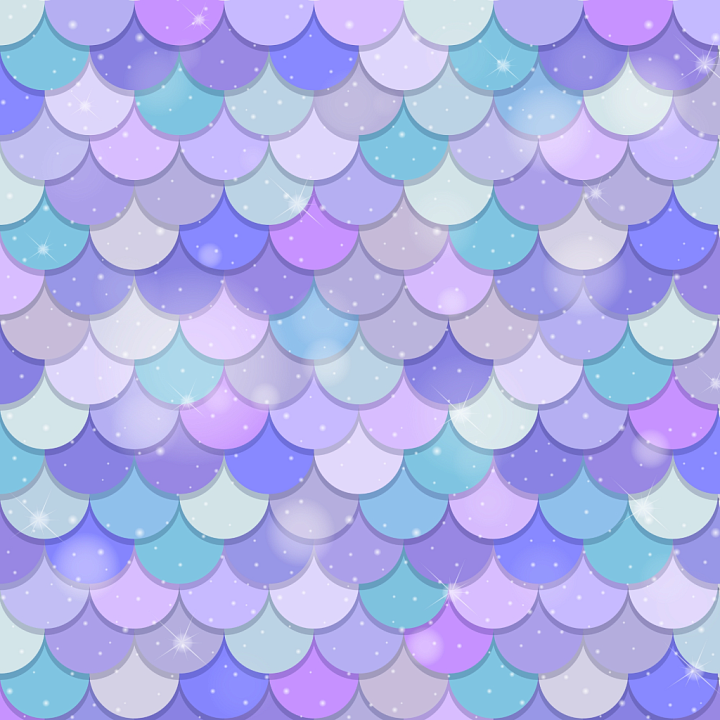 Mermaid Scale with Pastel Purple and Blue Pattern seamless PBR texture preview