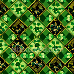 seamless Seamless 3D PBR Texture of Green St Patrick Patterned Digital Paper texture 8k free download PBR