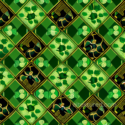 St Patrick Digital Paper Bundle Texture of Green St Patrick Patterned Digital Paper seamless St patrick digital paper bundle PBR texture