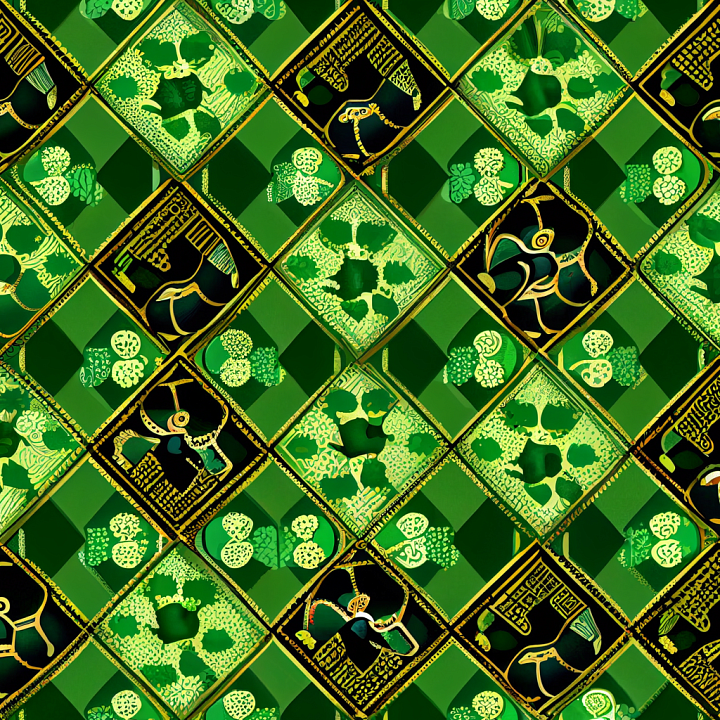 St Patrick Digital Paper Bundle of Green St Patrick Patterned Digital P… seamless PBR texture preview
