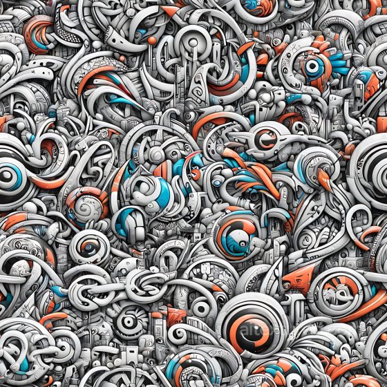 Graffiti Texture Featuring Abstract Blue and Orange Urban Art Graffiti texture preview