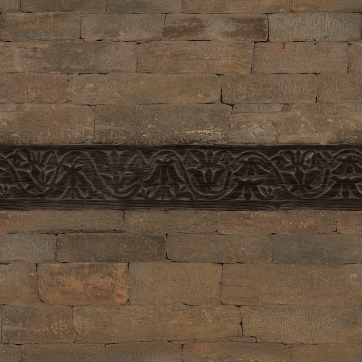 Wood Inlaid Stone seamless PBR texture preview