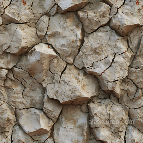 Weathered Limestone Rock Wall PBR Texture with Cracks and Erosion Stone texture preview