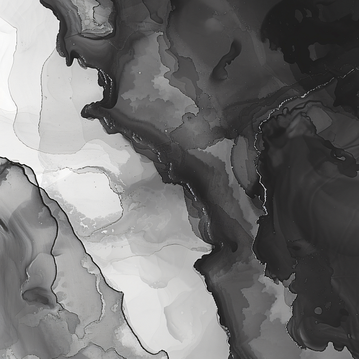 Alcohol Ink Featuring Monochrome Fluid Marble Patterns seamless PBR texture preview