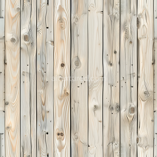Seamless 3D Light Weathered Wood PBR Texture with Natural Knots and Grain
