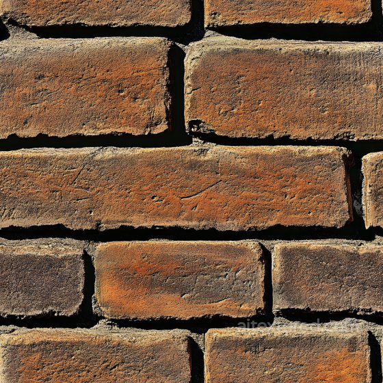 Weathered Cracked Brick Wall Seamless Texture with Chipped Edges Brick texture preview