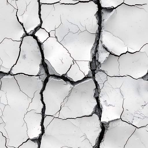 cracked white plaster PBR texture with deep fractures and peeling seamless Cracked & Holes PBR texture
