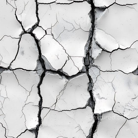 cracked white plaster PBR texture with deep fractures and peeling Cracked & Holes texture preview
