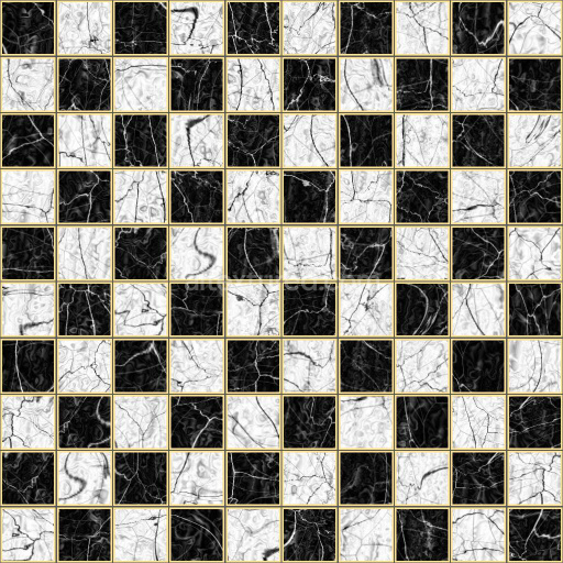Black and White Checkers with Marble Texture | Free PBR