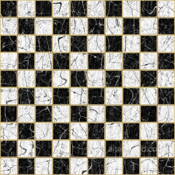Black and White Checkers with Marble Texture | Free PBR Marble texture preview