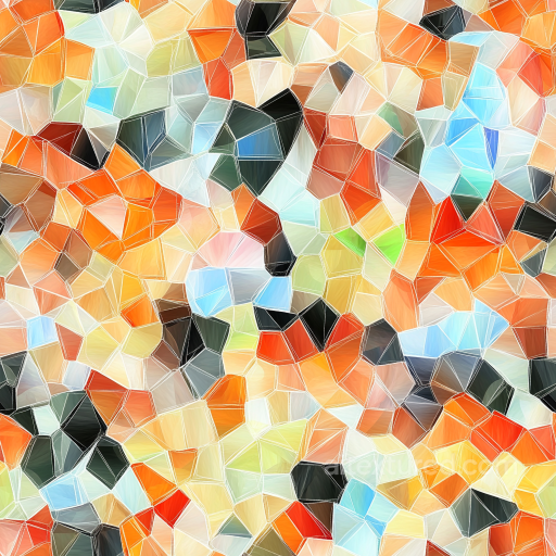 mosaic PBR texture of colorful irregular stone chips with light grout seamless Mosaic PBR texture