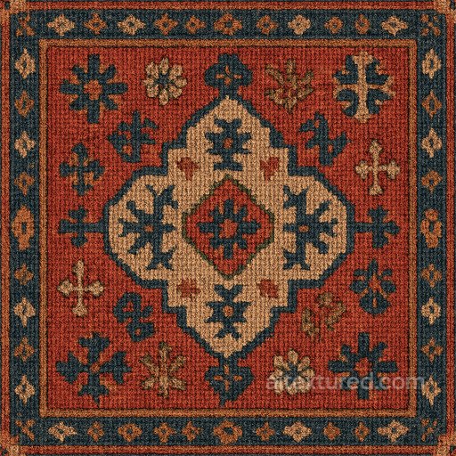 Coarse Oriental Carpet Seamless Texture seamless Carpet PBR texture