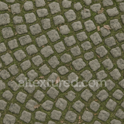 seamless Seamless 3d texture pbr 8k cobblestone small with mossy grout and dry leaves natural wear texture 8k free download PBR