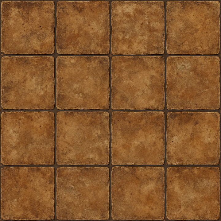 Aged Glazed Ceramic Tile seamless PBR texture preview