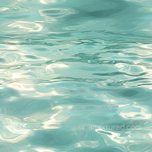 Calming Turquoise Water Surface Seamless Texture with Smooth Ripples seamless Water PBR texture