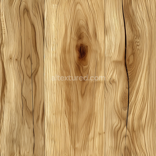 Seamless 3D PBR Light Knotty Wood Planks Texture with Natural Grain