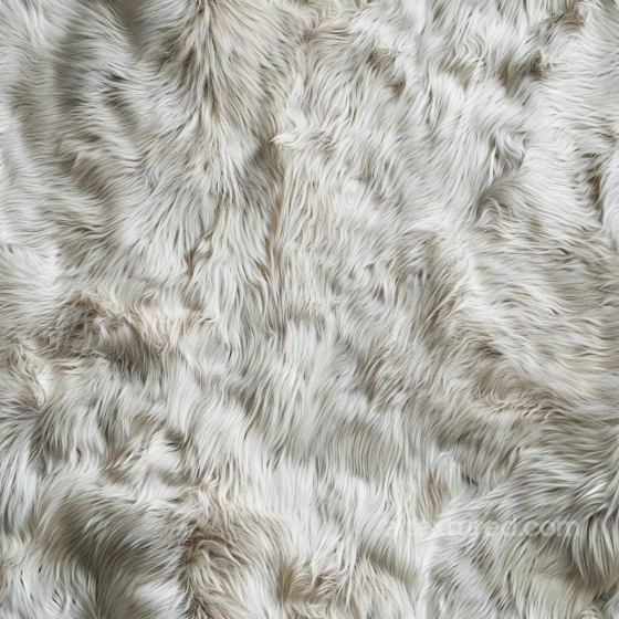 Soft White Fur Leather PBR Texture with Natural Fur Patterns Leather texture preview