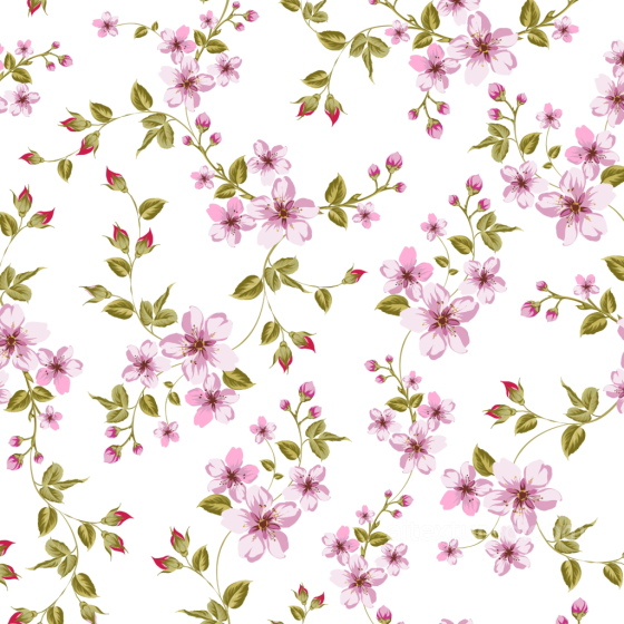 Watercolor Cherry Pink Floral Pattern on White Fabric Seamless Texture Watercolor Cherry texture preview
