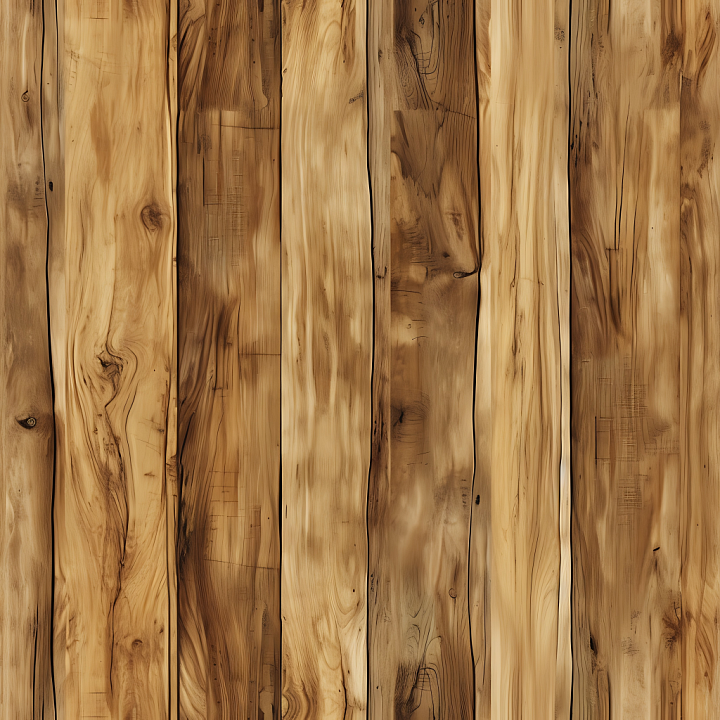 Pine Wood Planks with Natural Grain and Knots seamless PBR texture preview