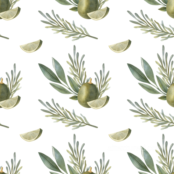 Watercolor Greenery Seamless Texture with Olive and Leaves watercolor greenery texture preview