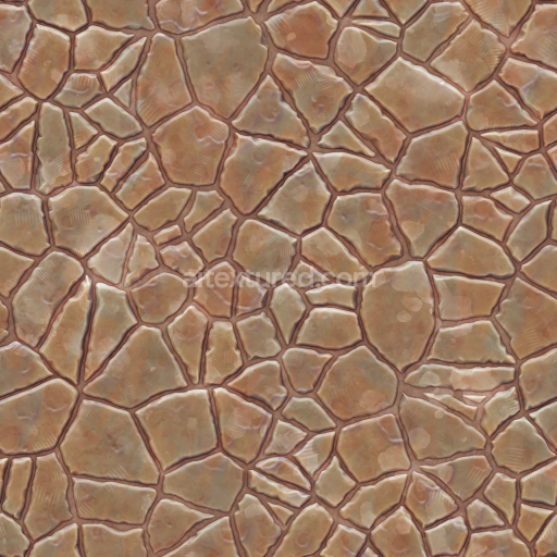 Stylized Cartoon Floor Ground Hand Painted Rock — Seamless PBR Texture