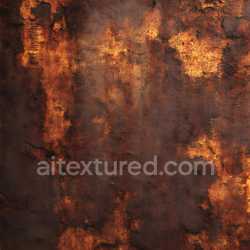 seamless Seamless 3D Rusted Metal PBR Texture Featuring Cracked and Pitted Orange-Brown Rust Zones texture 8k free download PBR