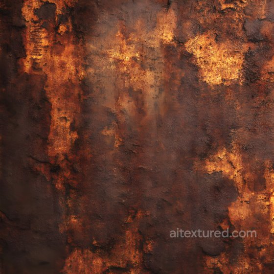 Rusted Metal PBR Texture Featuring Cracked and Pitted Orange-Brown Rust Zones Rust texture preview
