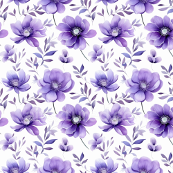 seamless Seamless 3D PBR Texture of Purple Flower Pattern on White Fabric texture 8k free download PBR