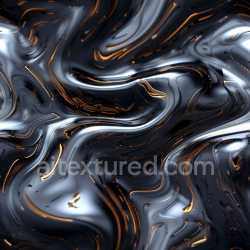 seamless Seamless 3D PBR Glossy Black Surface with Reflective Copper Swirl Patterns Texture texture 8k free download PBR