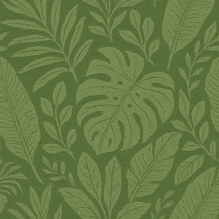 Wallpaper With Tropical Leafy Botanical Canvas Matte Finish seamless PBR texture preview