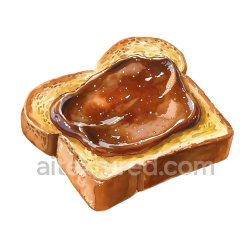 seamless Breakfast Illustration of Aussie Vegemite on Buttered Toast texture 8k free download PBR