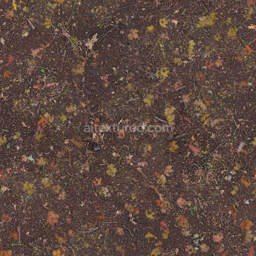 Ground Earth Natural Organic Dirt Leafy Textured Rough Forest Soil