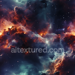 seamless Seamless 3D PBR Space Texture Featuring Deep Nebula Clouds and Radiant Stars texture 8k free download PBR