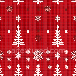 seamless Seamless 3D PBR Texture of Red Knitted Fabric with White Christmas Patterns texture 8k free download PBR