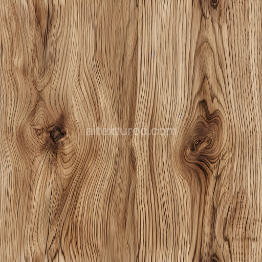 Seamless 3D Rustic Oak Wood Planks PBR Texture with Natural Knots and Grain