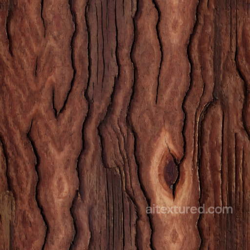 Weathered Dark Wood Planks Seamless Texture with Knots and Deep Grain seamless Wood PBR texture