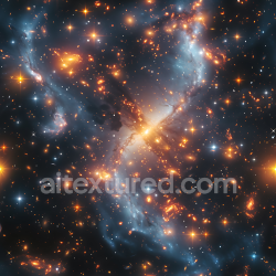 seamless Seamless 3D PBR Space Texture Featuring Glowing Galaxy Nebula and Starfield texture 8k free download PBR