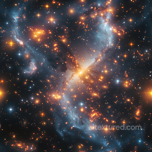 Space Texture Featuring Glowing Galaxy Nebula and Starfield seamless Star, space, planets PBR texture