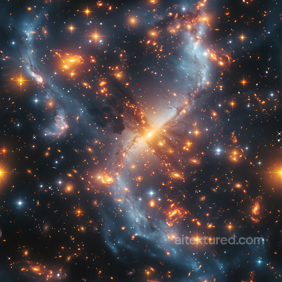 Space Texture Featuring Glowing Galaxy Nebula and Starfield Star, space, planets texture preview
