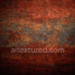 seamless Seamless 3D Rusty Metal PBR Texture Featuring Cracked, Pitted Surface with Red-Orange and Blue-Grey Patina texture 8k free download PBR