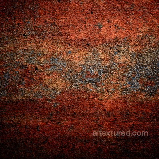 Rusty Metal PBR Texture Featuring Cracked, Pitted Surface with Red-Orange and Blue-gray P… seamless Rust PBR texture