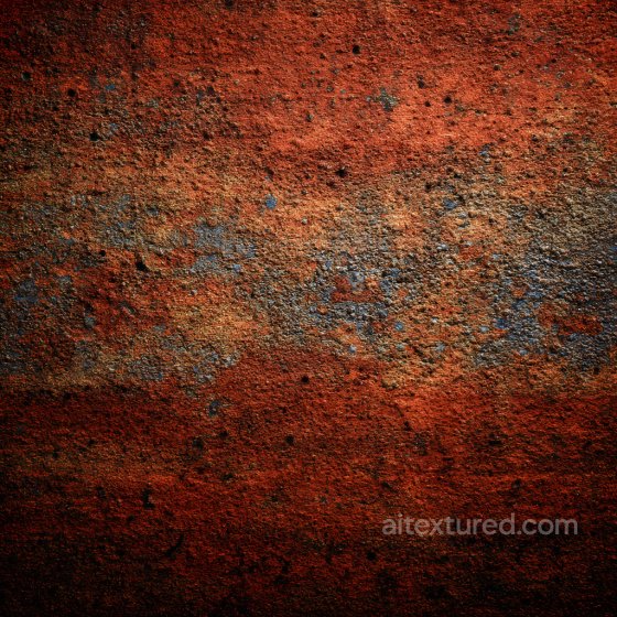 Rusty Metal PBR Texture Featuring Cracked, Pitted Surface with Red-Orange and Blue-gray P… Rust texture preview