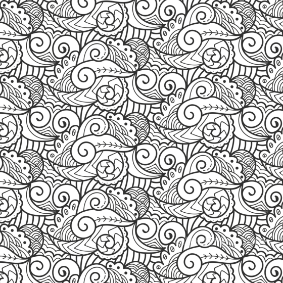 White & Black Texture of Black and White Abstract Swirling Doodles White & Black texture preview